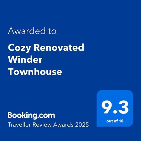 Cozy Renovated Winder Townhouse Traveller Awards 2025 Winner Eksteriør bilde